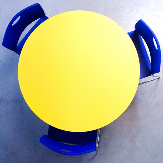 yellow table